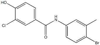 N-(4-bromo-3-methylphenyl)-3-chloro-4-hydroxybenzamide Struktur