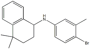 N-(4-bromo-3-methylphenyl)-4,4-dimethyl-1,2,3,4-tetrahydronaphthalen-1-amine Struktur