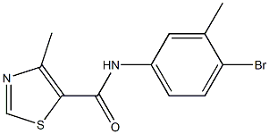 N-(4-bromo-3-methylphenyl)-4-methyl-1,3-thiazole-5-carboxamide Struktur