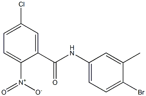 N-(4-bromo-3-methylphenyl)-5-chloro-2-nitrobenzamide Struktur