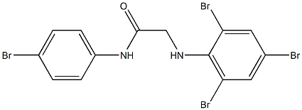 N-(4-bromophenyl)-2-[(2,4,6-tribromophenyl)amino]acetamide Struktur