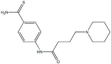 N-(4-carbamothioylphenyl)-4-(piperidin-1-yl)butanamide Struktur