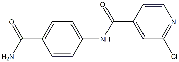 N-(4-carbamoylphenyl)-2-chloropyridine-4-carboxamide Struktur