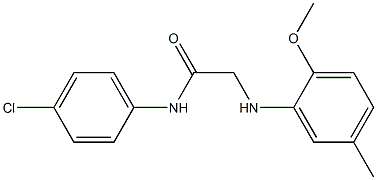 N-(4-chlorophenyl)-2-[(2-methoxy-5-methylphenyl)amino]acetamide Struktur