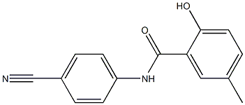 N-(4-cyanophenyl)-2-hydroxy-5-methylbenzamide Struktur