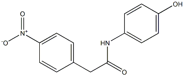 N-(4-hydroxyphenyl)-2-(4-nitrophenyl)acetamide Struktur