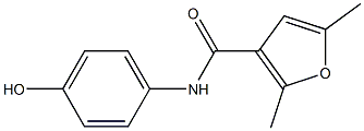 N-(4-hydroxyphenyl)-2,5-dimethylfuran-3-carboxamide Struktur