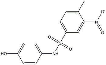 N-(4-hydroxyphenyl)-4-methyl-3-nitrobenzene-1-sulfonamide Struktur