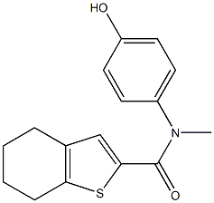 N-(4-hydroxyphenyl)-N-methyl-4,5,6,7-tetrahydro-1-benzothiophene-2-carboxamide Struktur