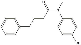 N-(4-hydroxyphenyl)-N-methyl-4-phenylbutanamide Struktur