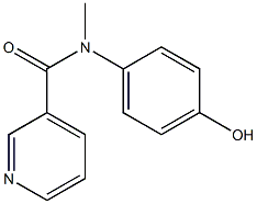 N-(4-hydroxyphenyl)-N-methylpyridine-3-carboxamide Struktur