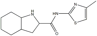 N-(4-methyl-1,3-thiazol-2-yl)octahydro-1H-indole-2-carboxamide Struktur