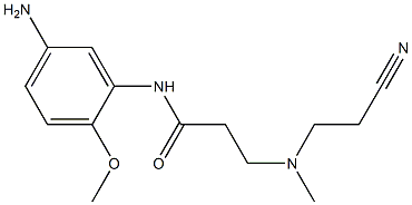 N-(5-amino-2-methoxyphenyl)-3-[(2-cyanoethyl)(methyl)amino]propanamide Struktur