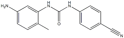 N-(5-amino-2-methylphenyl)-N'-(4-cyanophenyl)urea Struktur