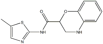 N-(5-methyl-1,3-thiazol-2-yl)-3,4-dihydro-2H-1,4-benzoxazine-2-carboxamide Struktur