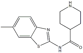 N-(6-methyl-1,3-benzothiazol-2-yl)piperidine-4-carboxamide Struktur