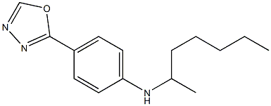 N-(heptan-2-yl)-4-(1,3,4-oxadiazol-2-yl)aniline Struktur