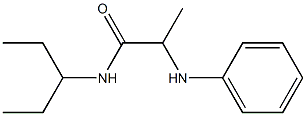 N-(pentan-3-yl)-2-(phenylamino)propanamide Struktur