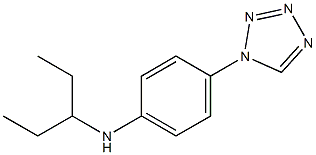 N-(pentan-3-yl)-4-(1H-1,2,3,4-tetrazol-1-yl)aniline Struktur