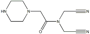 N,N-bis(cyanomethyl)-2-(piperazin-1-yl)acetamide Struktur