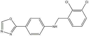 N-[(2,3-dichlorophenyl)methyl]-4-(1,3,4-oxadiazol-2-yl)aniline Struktur