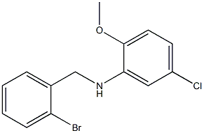 N-[(2-bromophenyl)methyl]-5-chloro-2-methoxyaniline Struktur