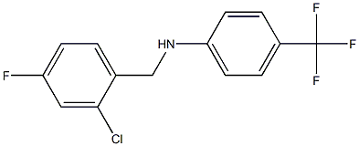 N-[(2-chloro-4-fluorophenyl)methyl]-4-(trifluoromethyl)aniline Struktur