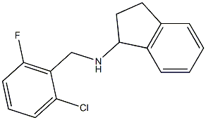 N-[(2-chloro-6-fluorophenyl)methyl]-2,3-dihydro-1H-inden-1-amine Struktur