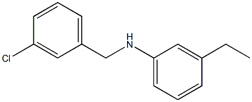 N-[(3-chlorophenyl)methyl]-3-ethylaniline Struktur