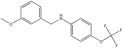 N-[(3-methoxyphenyl)methyl]-4-(trifluoromethoxy)aniline Struktur