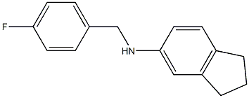 N-[(4-fluorophenyl)methyl]-2,3-dihydro-1H-inden-5-amine Struktur