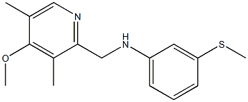 N-[(4-methoxy-3,5-dimethylpyridin-2-yl)methyl]-3-(methylsulfanyl)aniline Struktur