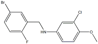 N-[(5-bromo-2-fluorophenyl)methyl]-3-chloro-4-methoxyaniline Struktur