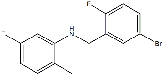 N-[(5-bromo-2-fluorophenyl)methyl]-5-fluoro-2-methylaniline Struktur