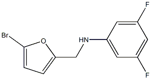 N-[(5-bromofuran-2-yl)methyl]-3,5-difluoroaniline Struktur