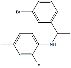 N-[1-(3-bromophenyl)ethyl]-2-fluoro-4-methylaniline Struktur