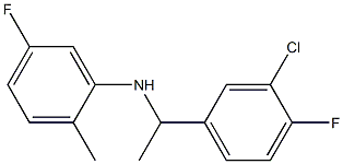 N-[1-(3-chloro-4-fluorophenyl)ethyl]-5-fluoro-2-methylaniline Struktur