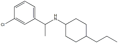 N-[1-(3-chlorophenyl)ethyl]-4-propylcyclohexan-1-amine Struktur