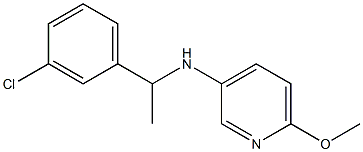 N-[1-(3-chlorophenyl)ethyl]-6-methoxypyridin-3-amine Struktur