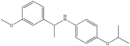 N-[1-(3-methoxyphenyl)ethyl]-4-(propan-2-yloxy)aniline Struktur