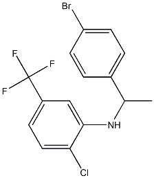 N-[1-(4-bromophenyl)ethyl]-2-chloro-5-(trifluoromethyl)aniline Struktur