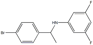 N-[1-(4-bromophenyl)ethyl]-3,5-difluoroaniline Struktur