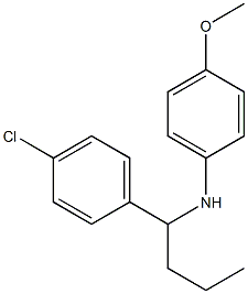 N-[1-(4-chlorophenyl)butyl]-4-methoxyaniline Struktur