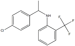 N-[1-(4-chlorophenyl)ethyl]-2-(trifluoromethyl)aniline Struktur