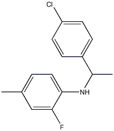 N-[1-(4-chlorophenyl)ethyl]-2-fluoro-4-methylaniline Struktur