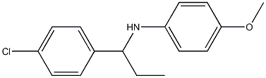 N-[1-(4-chlorophenyl)propyl]-4-methoxyaniline Struktur