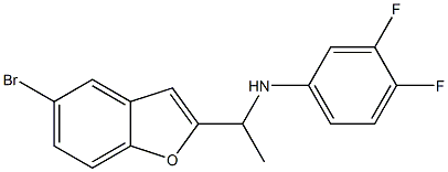 N-[1-(5-bromo-1-benzofuran-2-yl)ethyl]-3,4-difluoroaniline Struktur