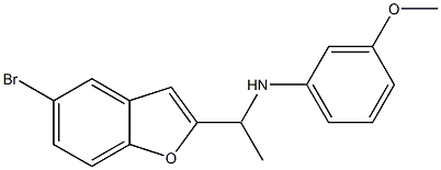 N-[1-(5-bromo-1-benzofuran-2-yl)ethyl]-3-methoxyaniline Struktur