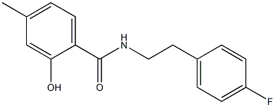 N-[2-(4-fluorophenyl)ethyl]-2-hydroxy-4-methylbenzamide Struktur