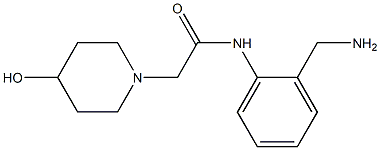 N-[2-(aminomethyl)phenyl]-2-(4-hydroxypiperidin-1-yl)acetamide Struktur